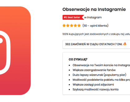Obserwacje na instagramie