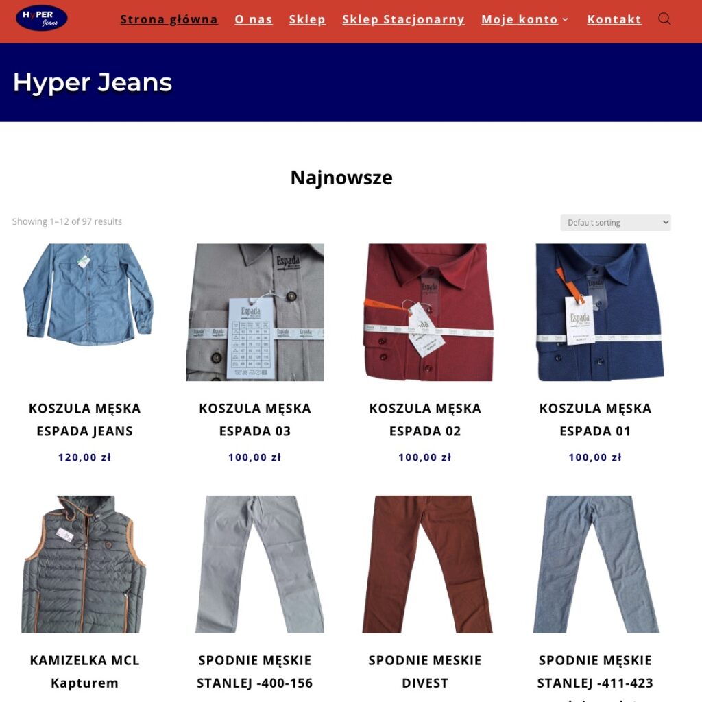 Hyper Jeans – Spodnie -Poprawki krawieckie -napy
