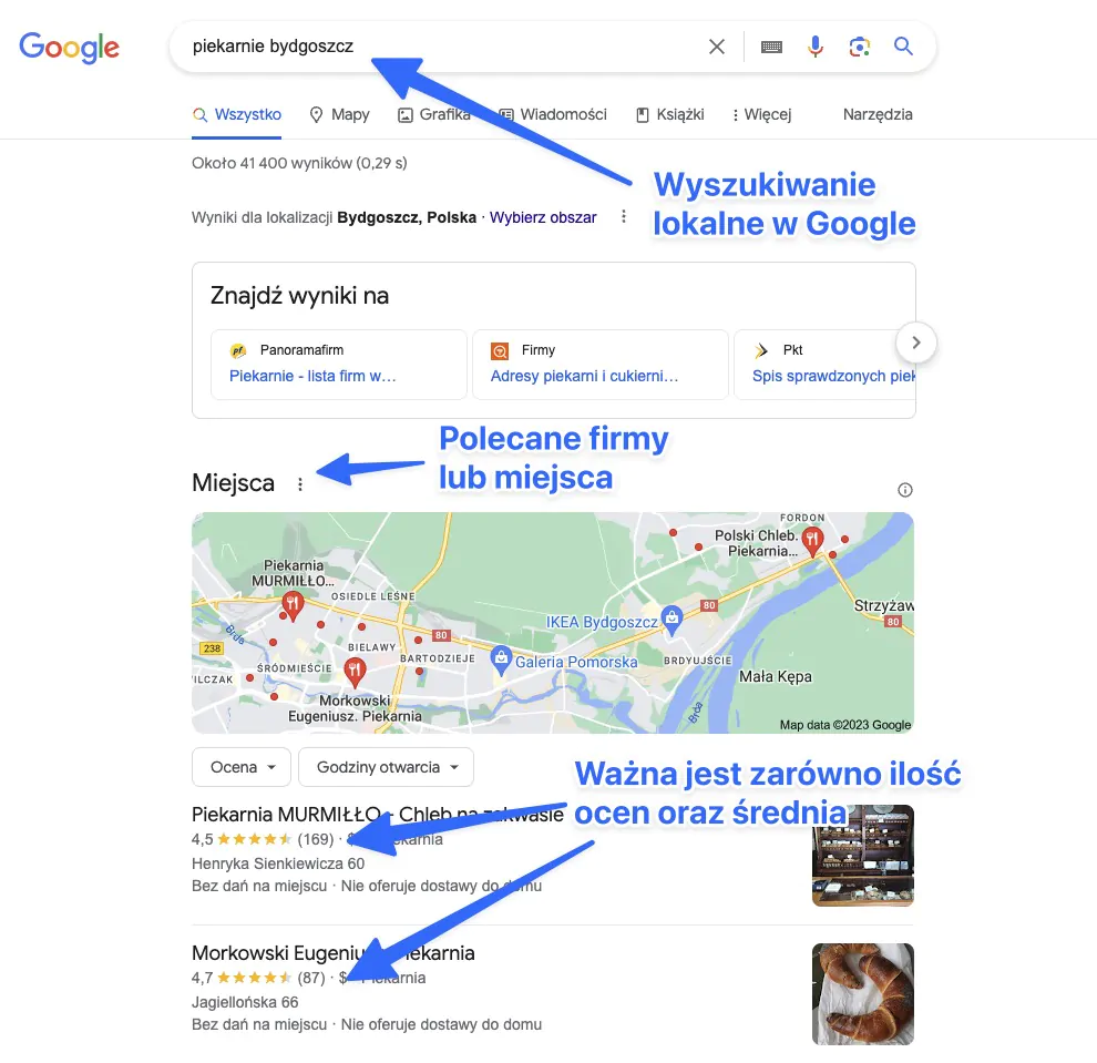 pozycjonowanie lokalne dzieki opiniom google